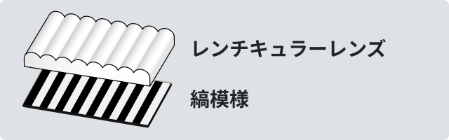 ARマーカのレンチキュラーレンズと縞模様